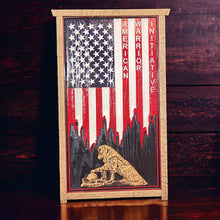 Load image into Gallery viewer, Patriot Flag With Oak Dog Insert