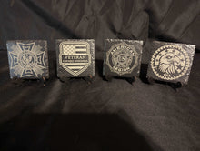 Load image into Gallery viewer, Veteran Slate Coaster Set