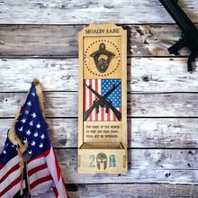 Load image into Gallery viewer, 2nd Amendment Hanging Bottle opener with cap catcher.