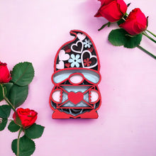 Load image into Gallery viewer, Valentine Gnomes, 5 layer mandala style gnome