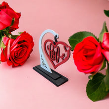 Load image into Gallery viewer, Hanging Heart with Stand, Valentines Gift, Love