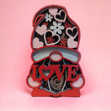 Load image into Gallery viewer, Valentine Gnomes, 5 layer mandala style gnome
