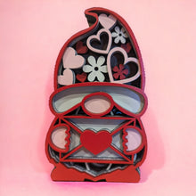 Load image into Gallery viewer, Valentine Gnomes, 5 layer mandala style gnome