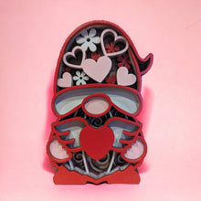 Load image into Gallery viewer, Valentine Gnomes, 5 layer mandala style gnome