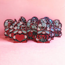 Load image into Gallery viewer, Valentine Gnomes, 5 layer mandala style gnome