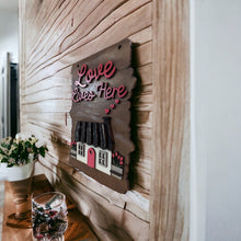 Load image into Gallery viewer, Love Lives Here hanging sign