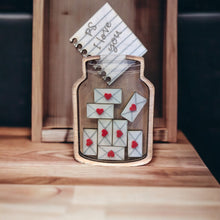 Load image into Gallery viewer, "PS I Love You" see through acrylic jar with insertable little love notes