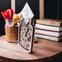 Load image into Gallery viewer, "PS I Love You" see through acrylic jar with insertable little love notes