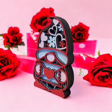 Load image into Gallery viewer, Valentine Gnomes, 5 layer mandala style gnome