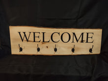 Load image into Gallery viewer, 36" Live Edge Welcome Coat rack